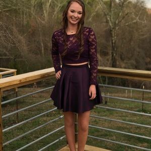 2-piece short formal dress